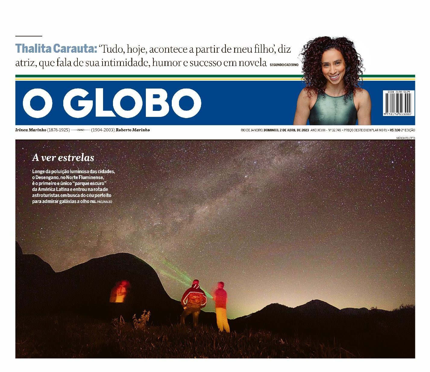 Parque Estadual do Desengano é destaque em capa e matéria no jornal O Globo